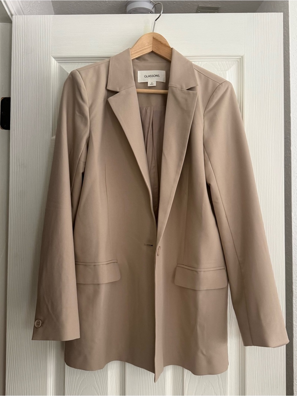 Glassons Taupe Longline Blazer Jacket